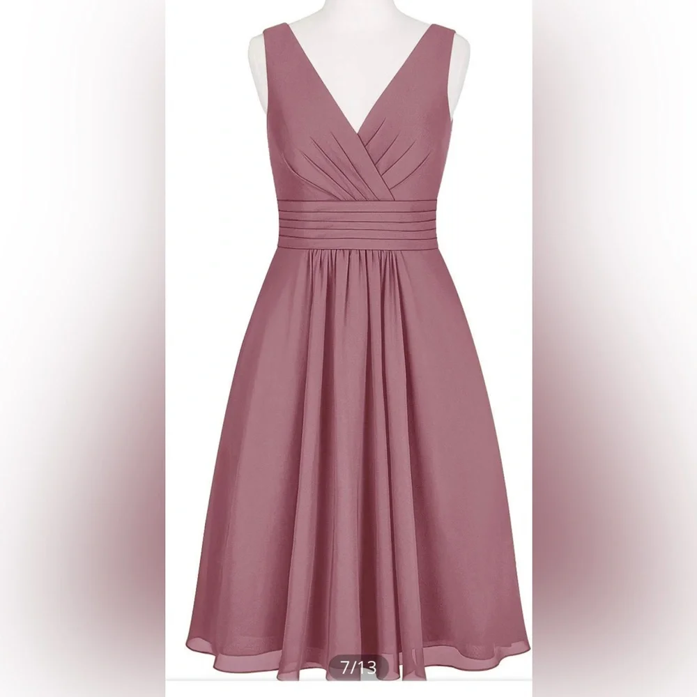 Azazie Kayla mid length bridesmaids formal dress Size A12- with pockets - Picture 7 of 15